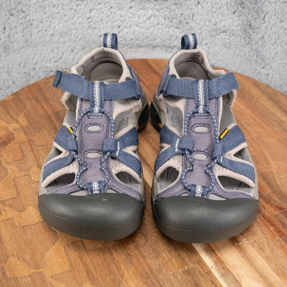 KEEN Venice H2 Hiking Waterproof Comfort Sandals Navy Blue And Grey Size 1